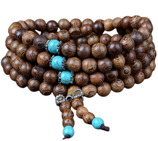 Natural Wing Wood Meditation Bracelet